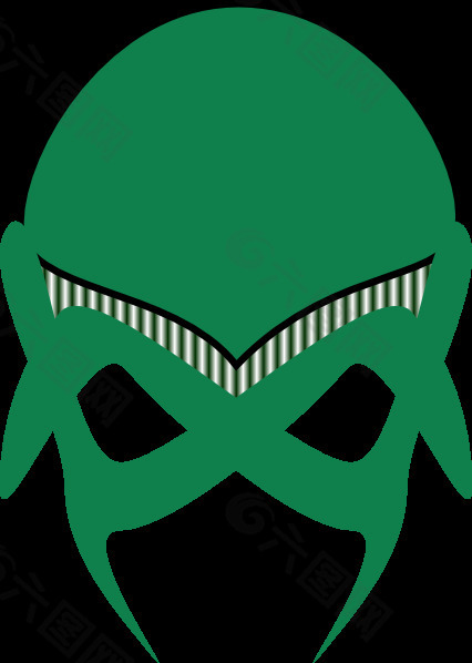 绿色外星人面具艺术剪辑