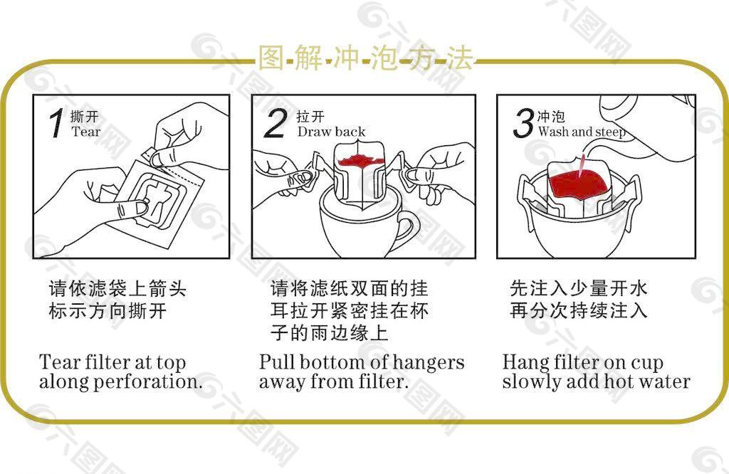 挂耳咖啡图解图片