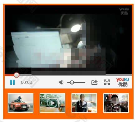 jquery优酷视频播放器缩略图点击切换代码