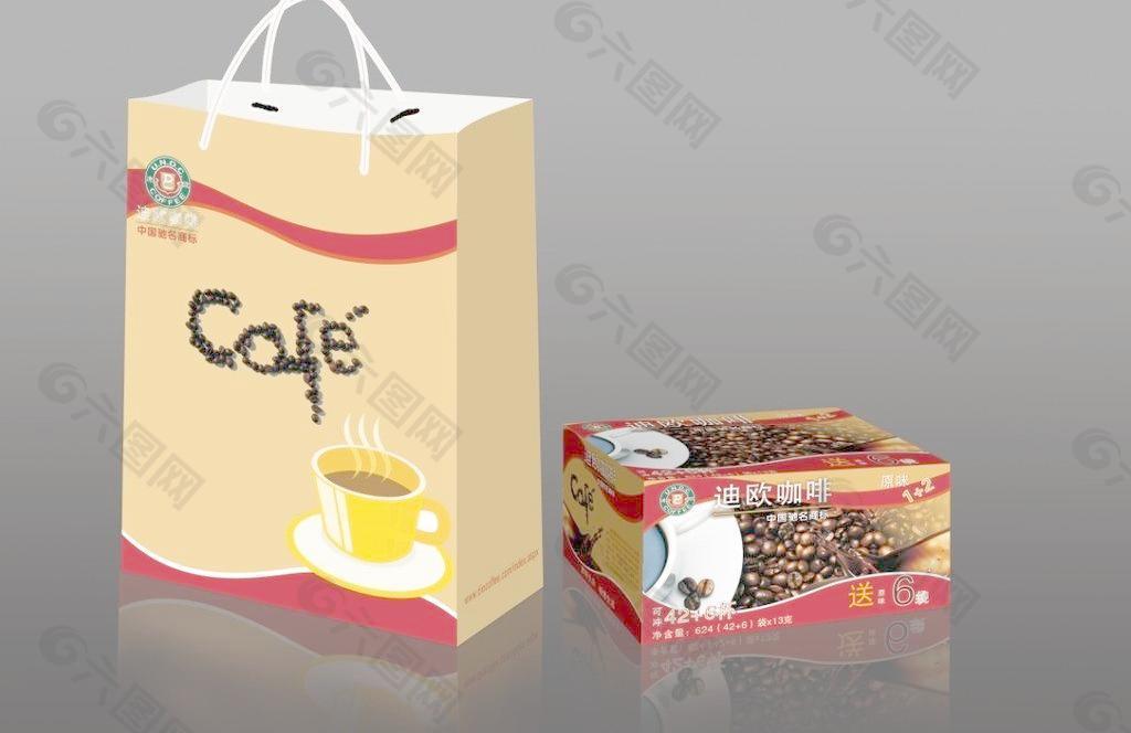咖啡包装设计 (展开图)图片