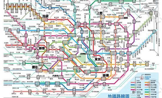 东京地铁线路图矢量图  AI