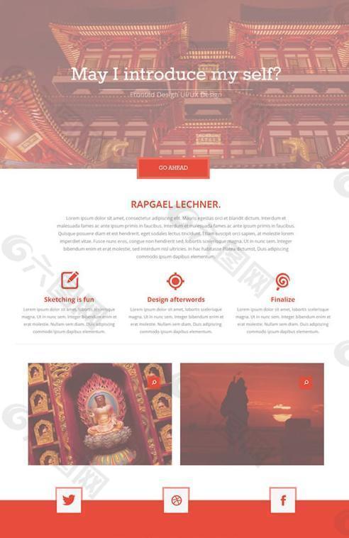 欧美佛教寺庙网站HTML5源文件