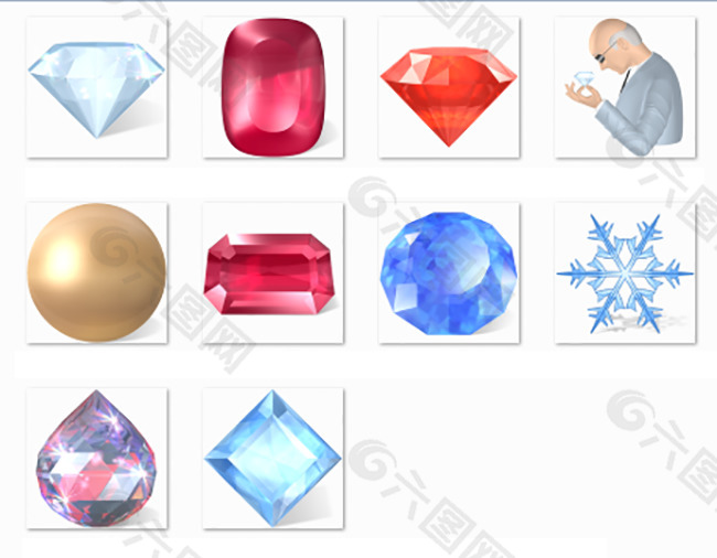 钻石宝石PNG图标