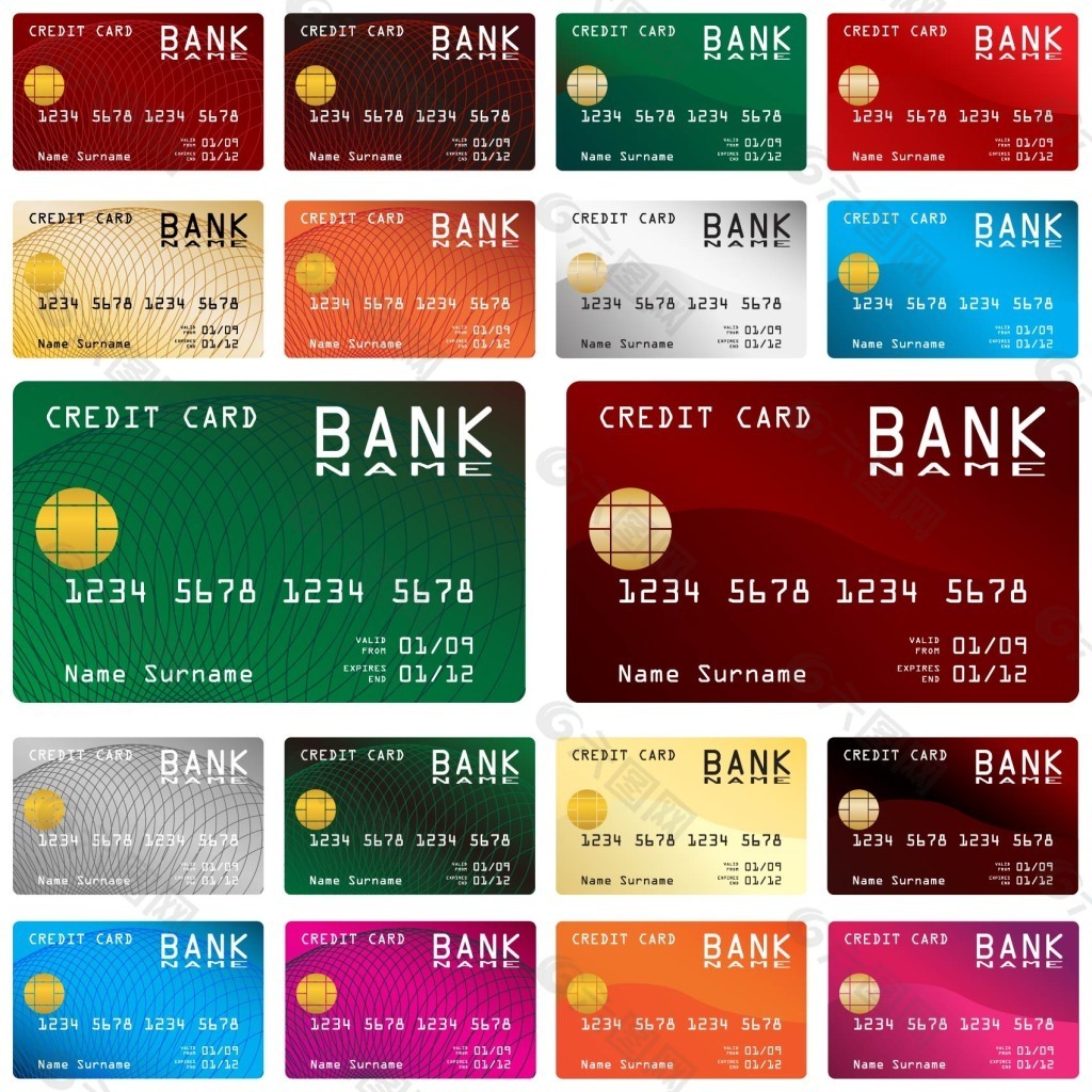 银行卡设计模板