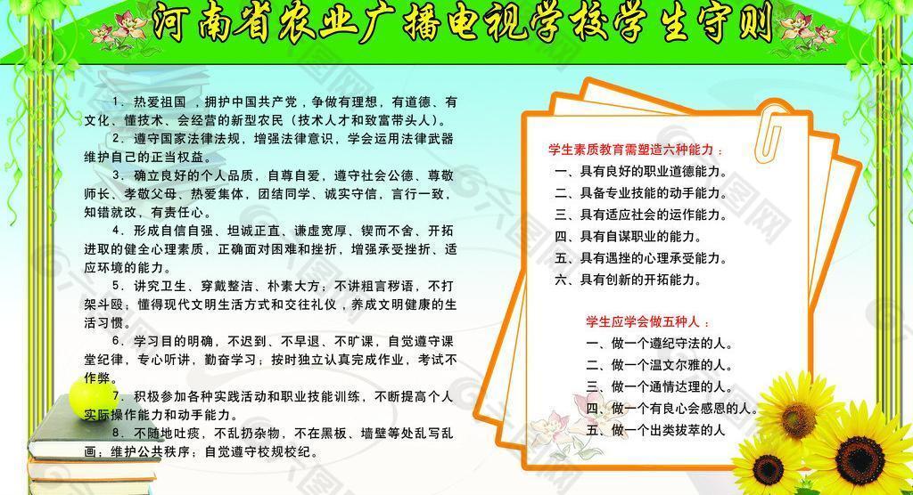 农业广播电视学校学生守则图片