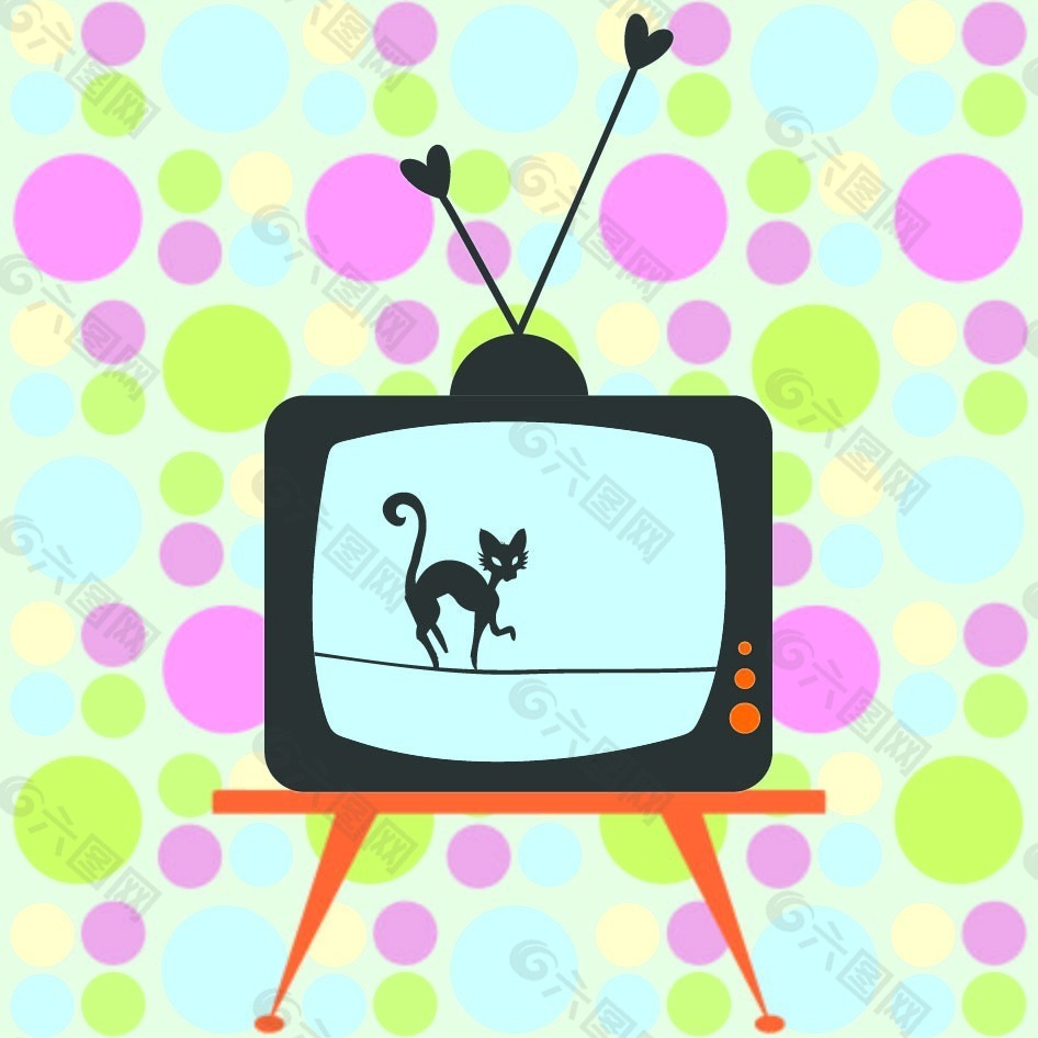 电视机里的小猫