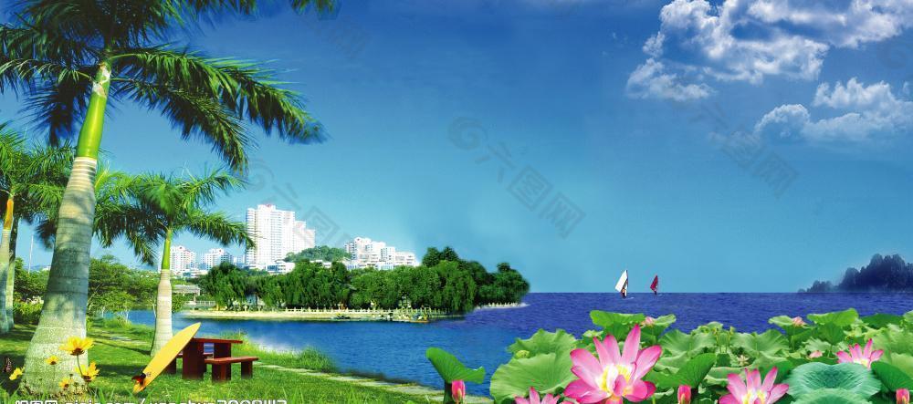 风景画中堂图片