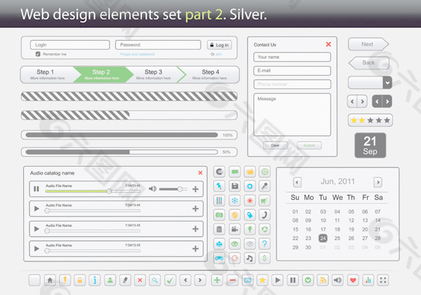 网页设计元素矢量图2