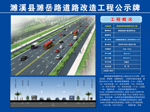 道路改造公示牌