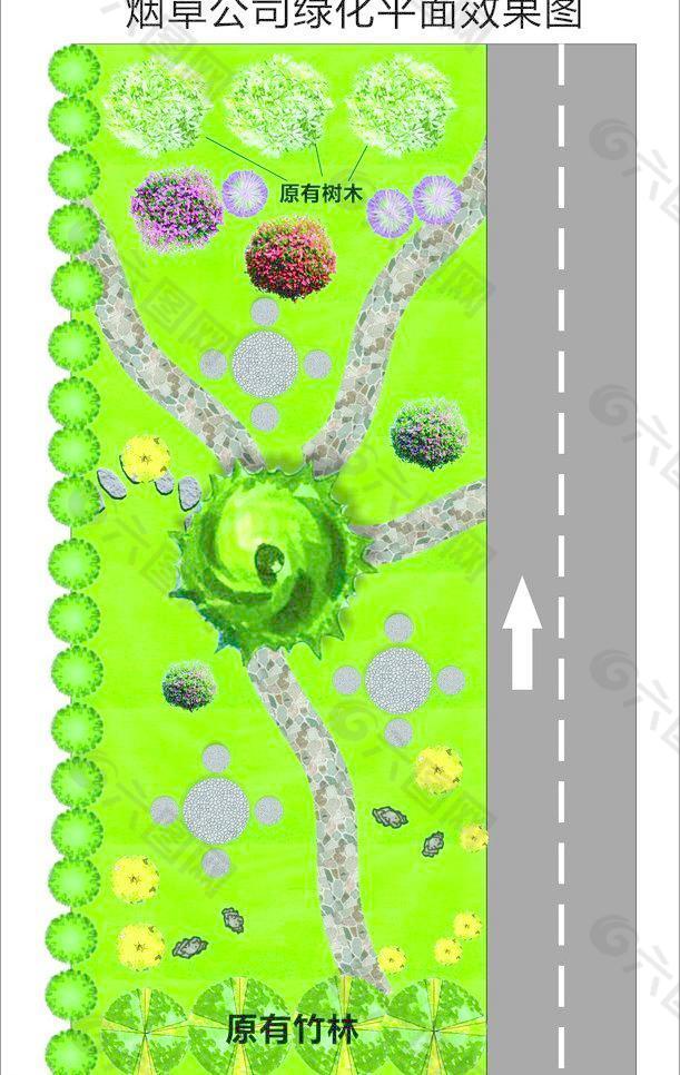 绿化平面效果图图片
