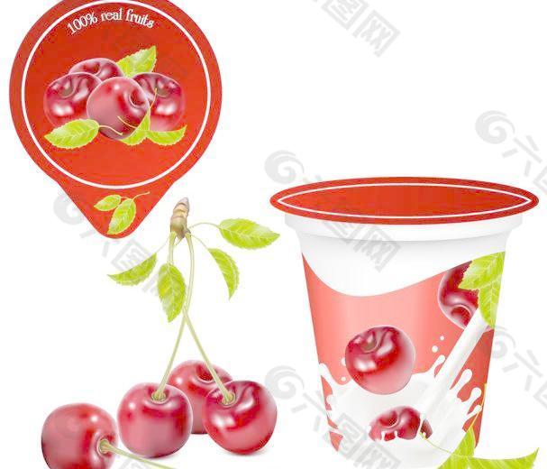 水果酸奶包装图片