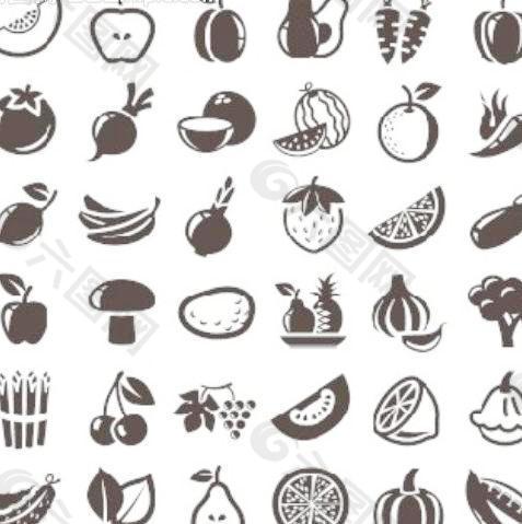 水果蔬菜图标图片