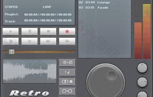 网站声频界面控件PSD分层素