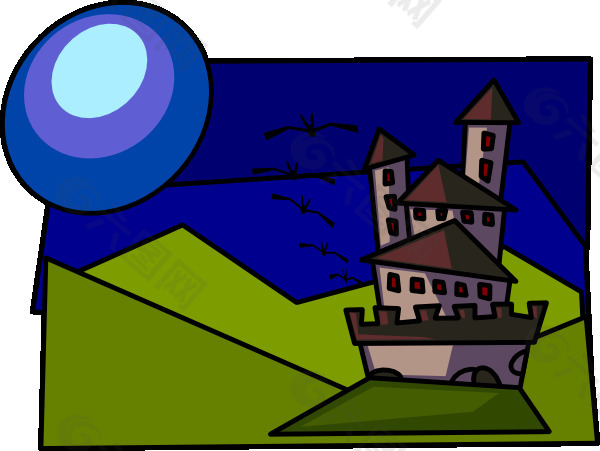 剪贴画卡通城堡