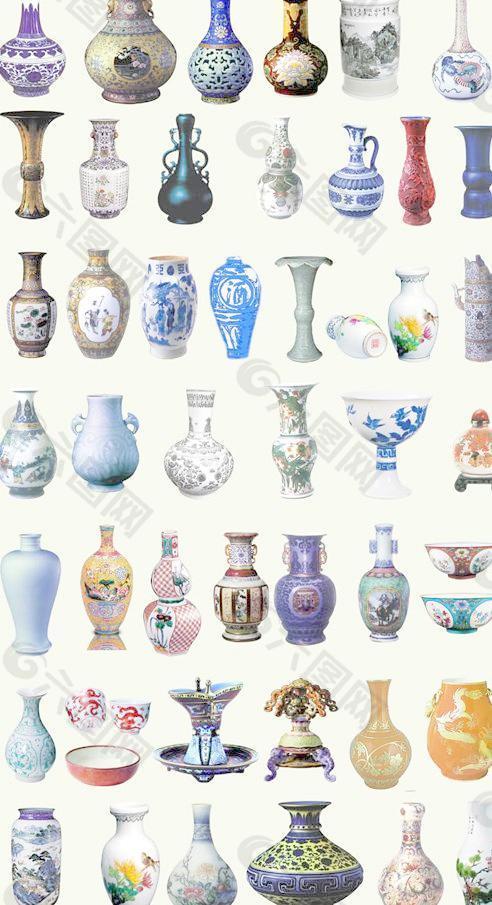 中国古代青花瓷花瓶psd分层平面广告素材免费下载 图片编号 六图网