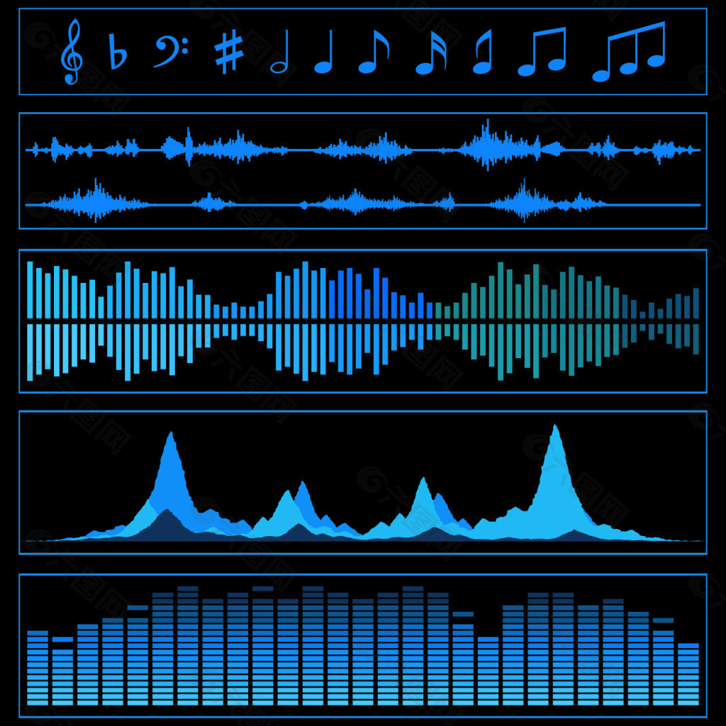 音乐波动频率图图片