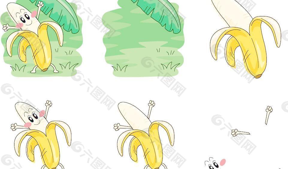 手绘香蕉表情图片