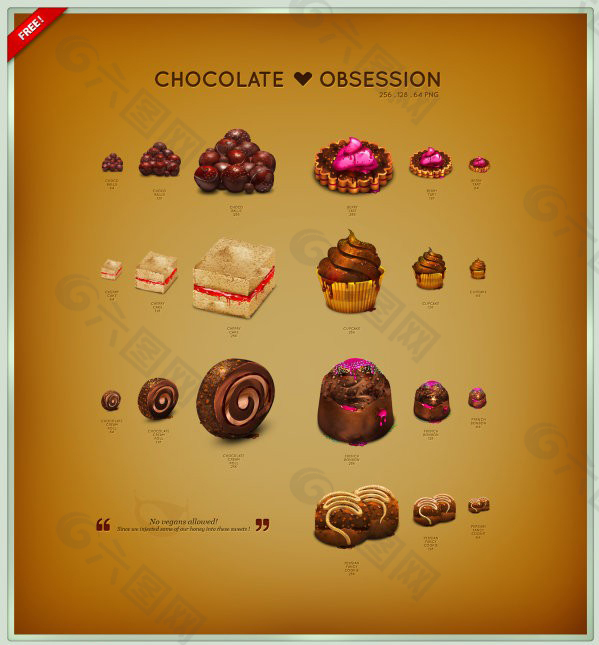 巧克力莓果饼干PNG图标