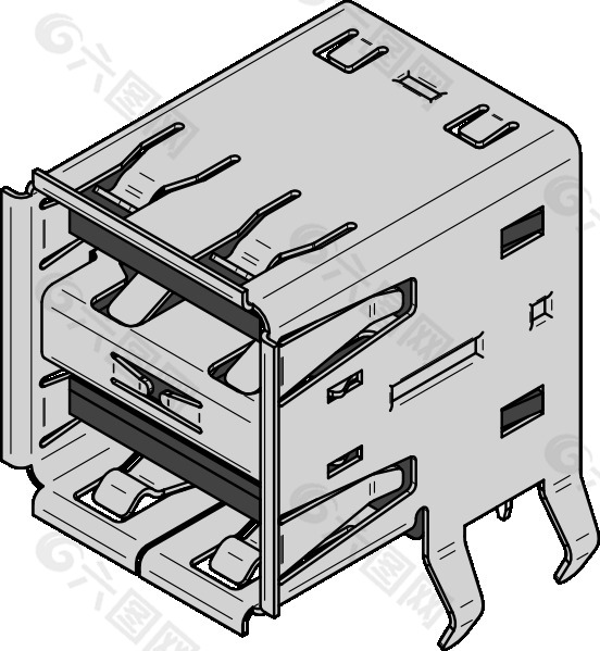 USB型双插座剪贴画