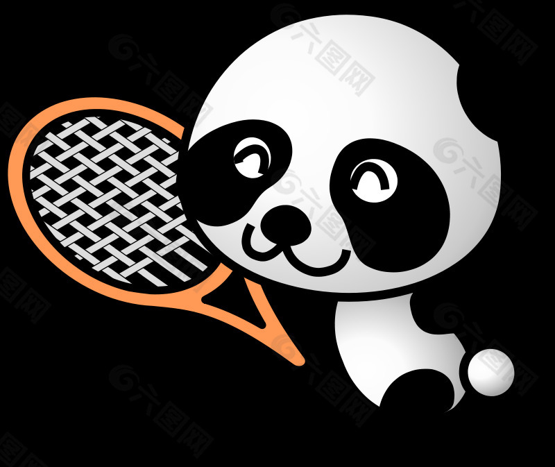 网球的熊猫