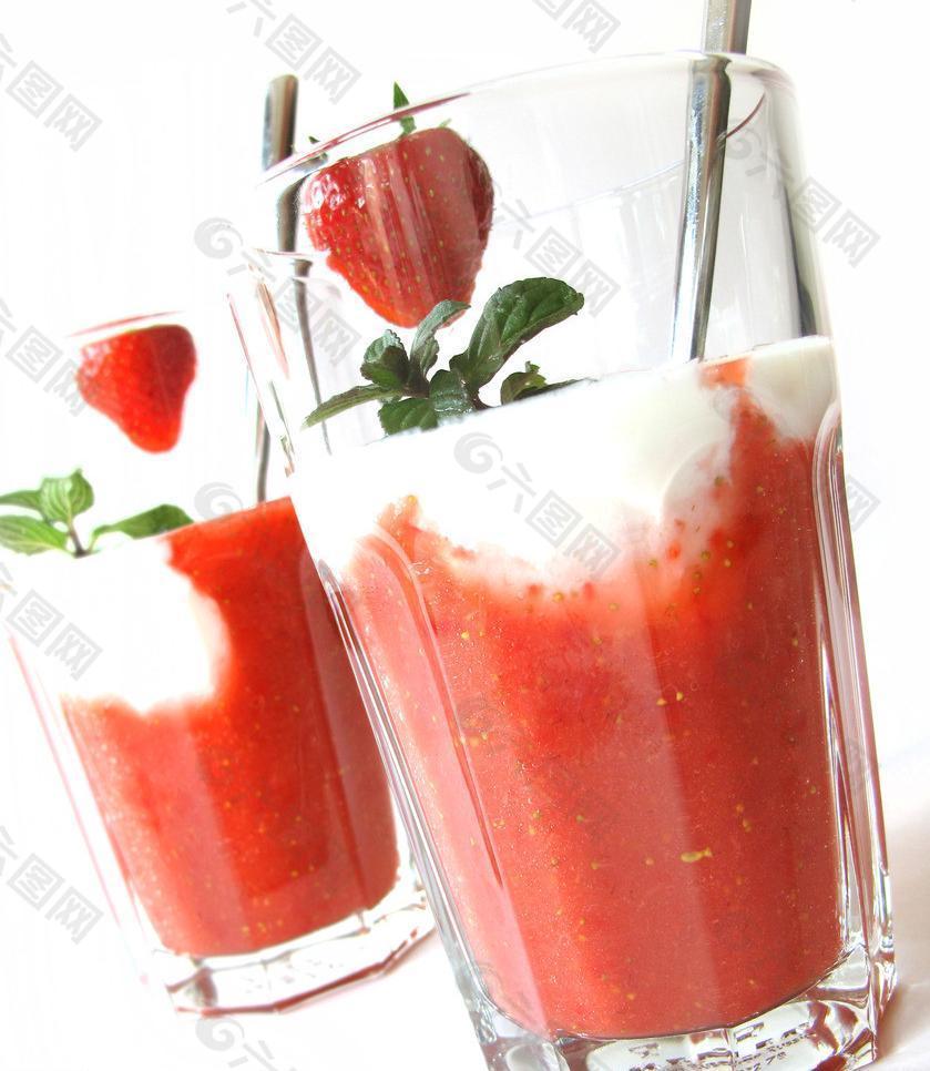 饮料 草莓图片