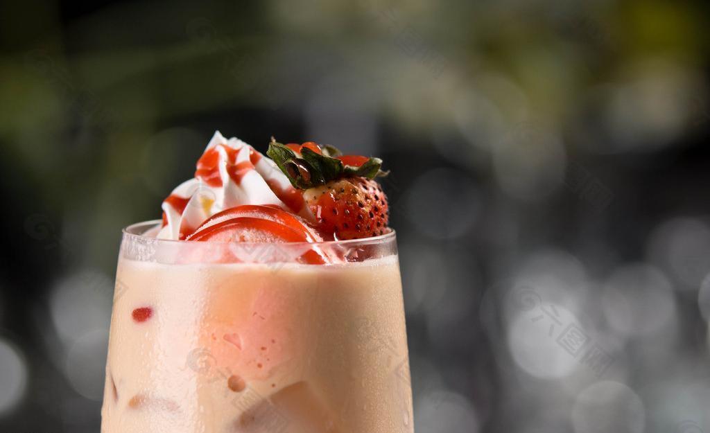 冰皇家奶茶 草莓口味图片