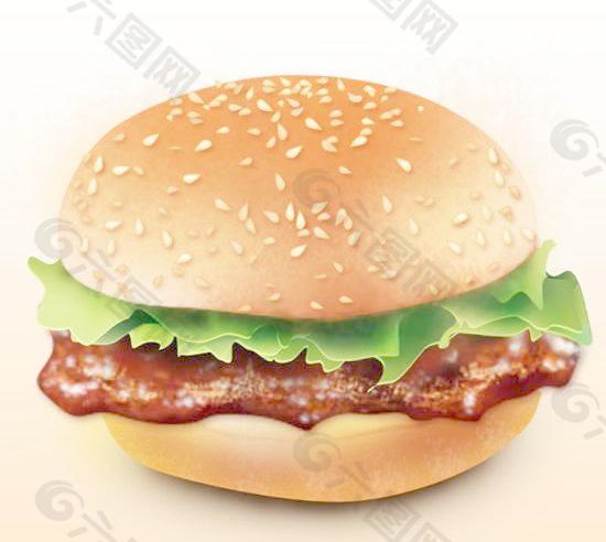 快餐食品汉堡包PSD分层素材