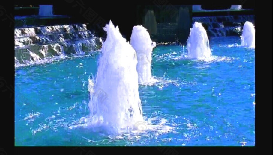 小区喷泉流水视频