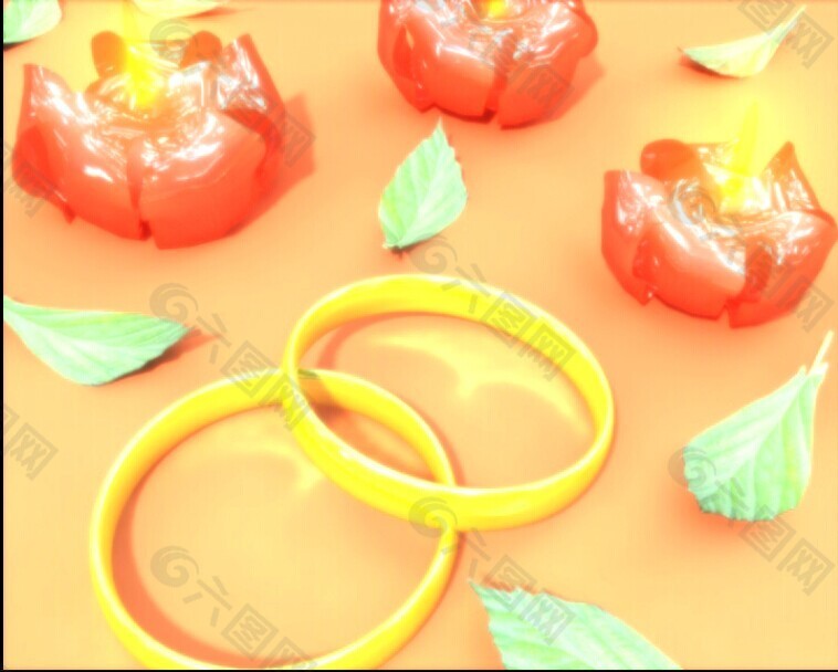 婚礼婚庆戒指视频背景