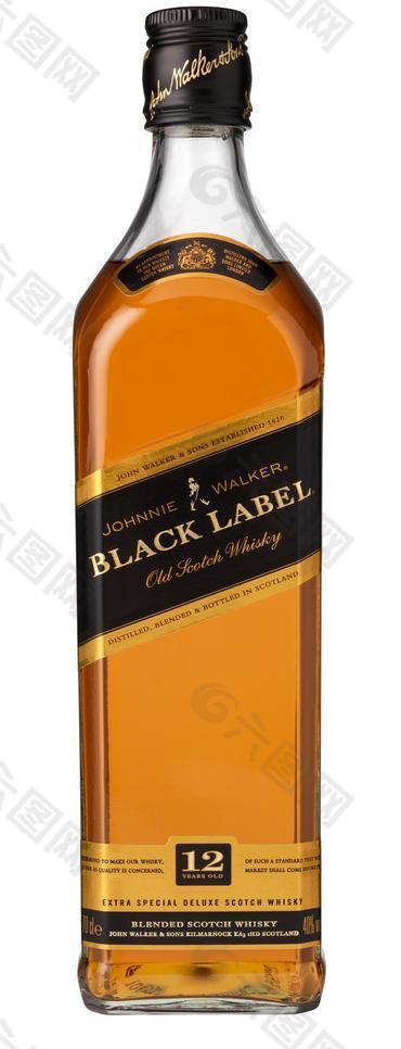 johnny walker black label 酒瓶图片