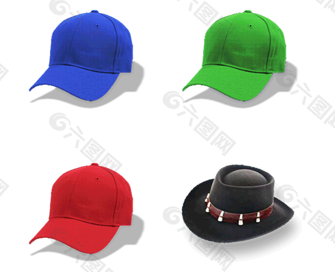 各种样式的帽子