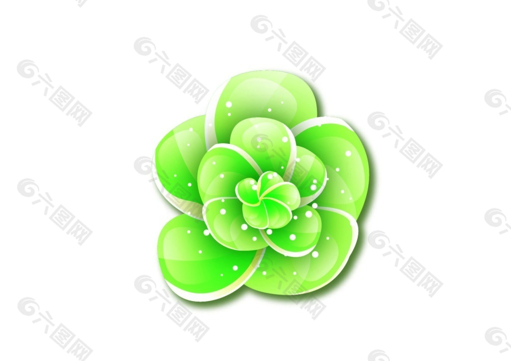绿色水晶花朵
