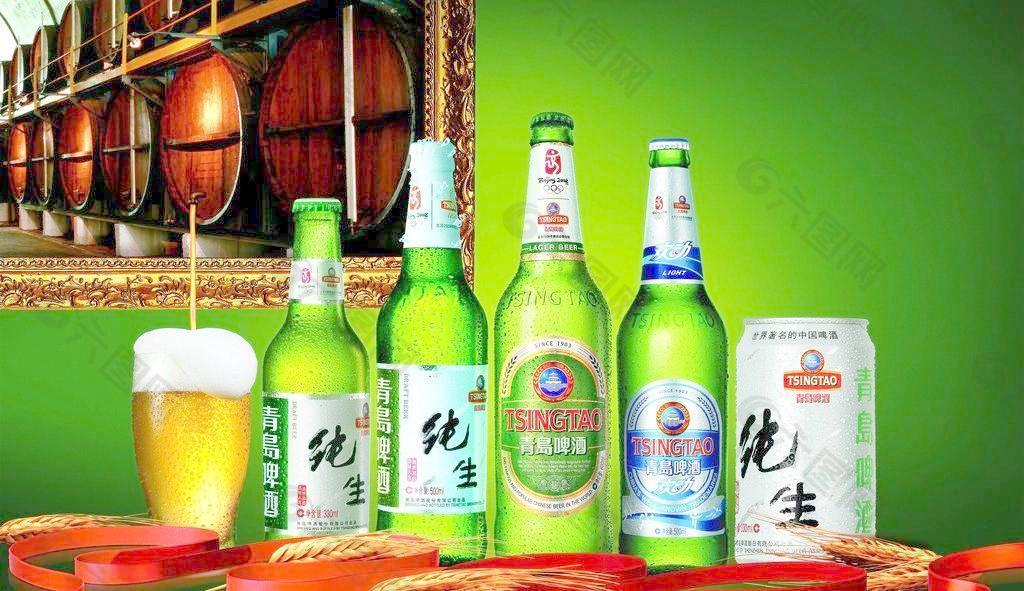青岛纯生系列啤酒图片