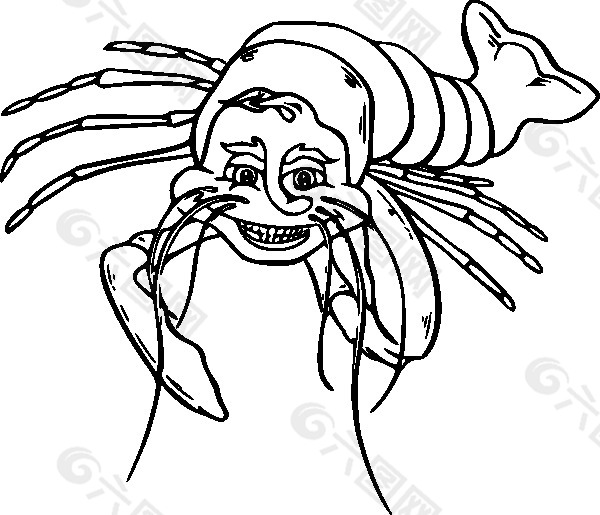 哈哈大笑的龙虾剪辑艺术