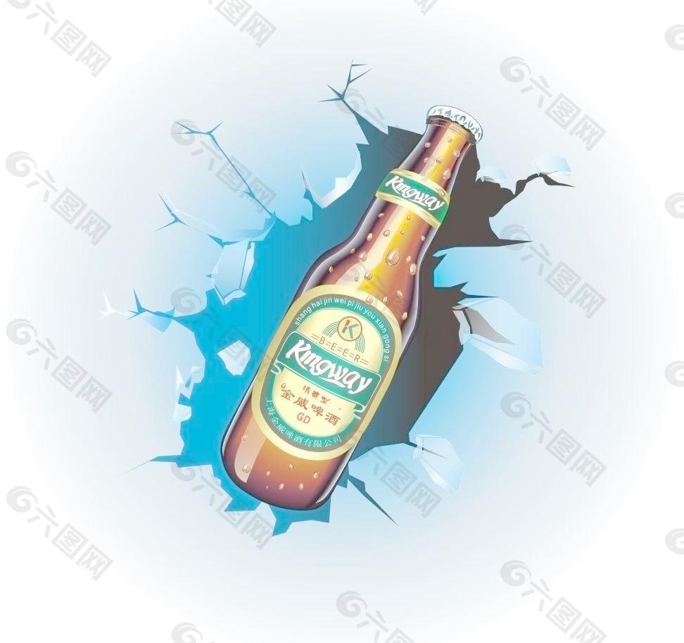 鼠绘啤酒瓶图片
