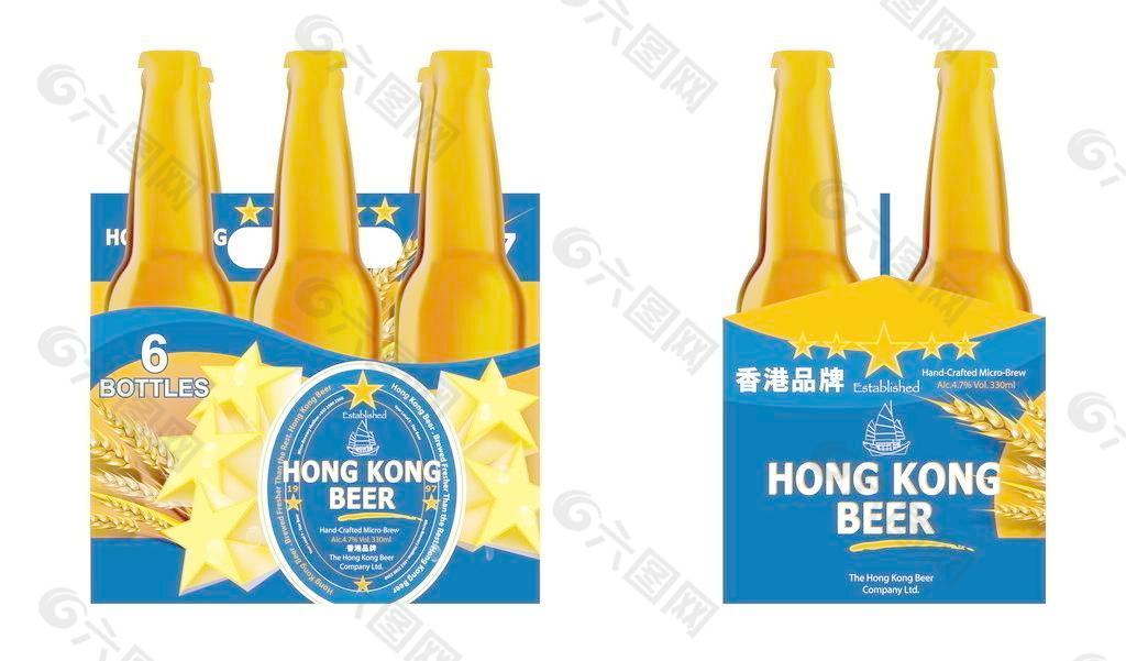 香港 啤酒 六瓶 包装图片