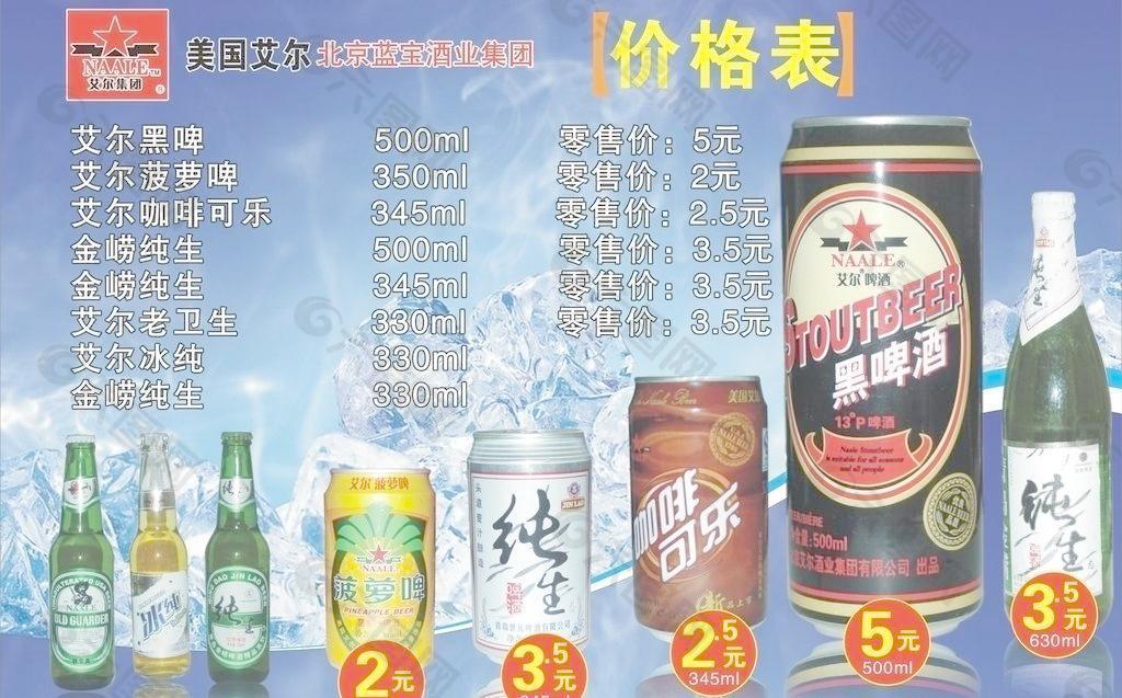 美国艾尔啤酒价格表图片