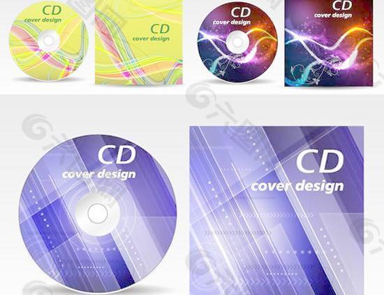 动感纹样CD包装设计矢量素材