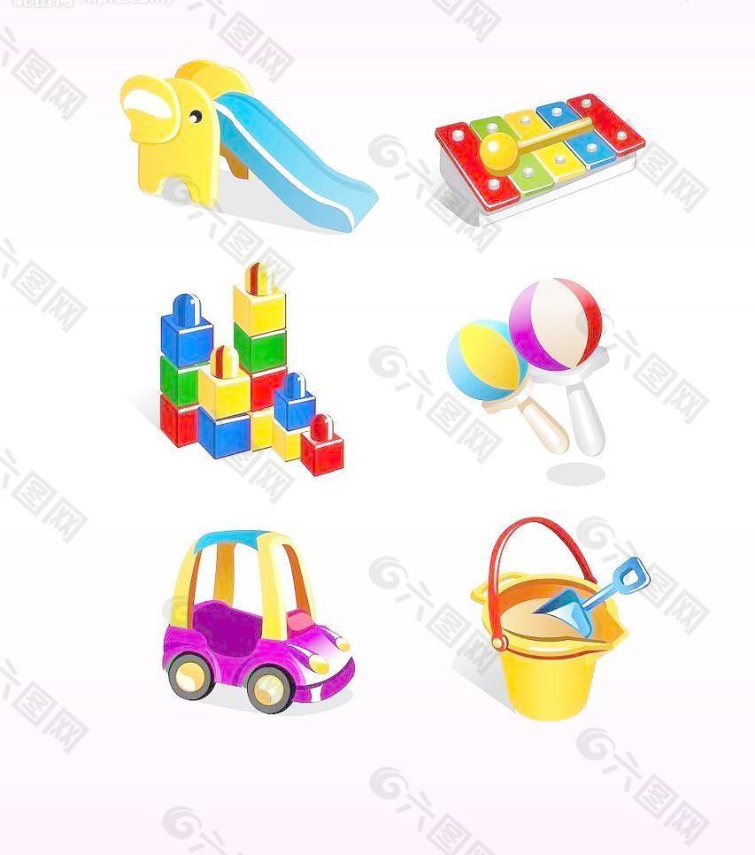 婴儿玩具用品矢量素材图片