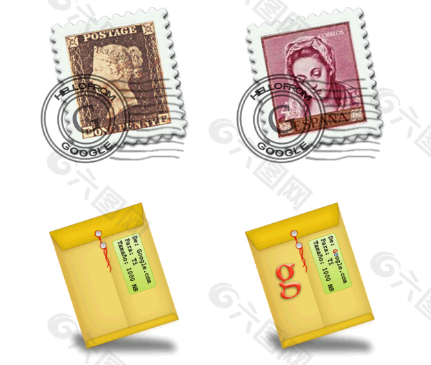 国外信件邮票