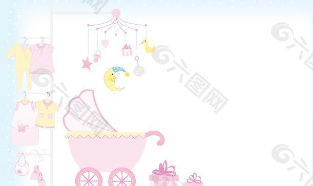 婴儿用品矢量素材图片