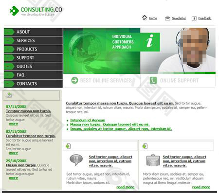 绿色IT技术公司网站模板