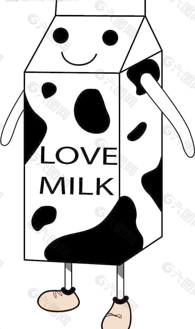 牛奶盒子图片