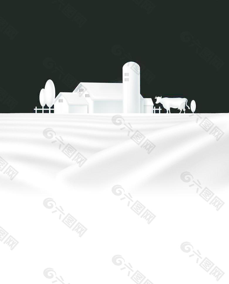 牛奶工厂 牛奶房屋图片