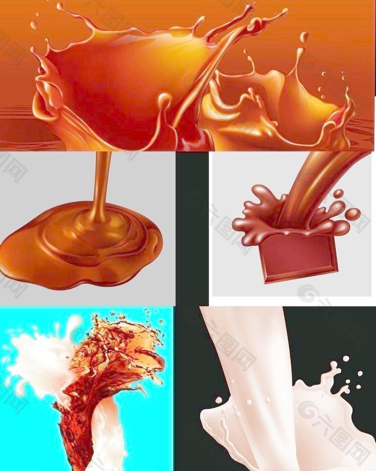 牛奶巧克力素材图片