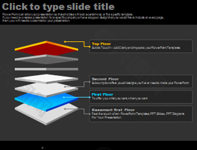 上下分层内容展示PPT模板