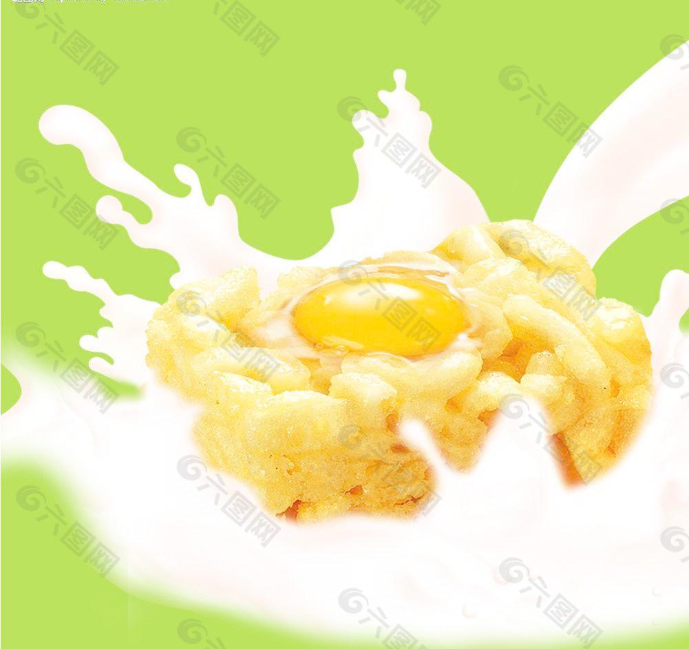 鸡蛋和牛奶图片