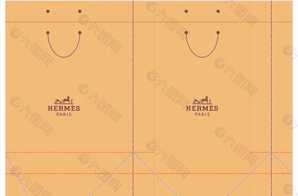 手提袋展开图图片