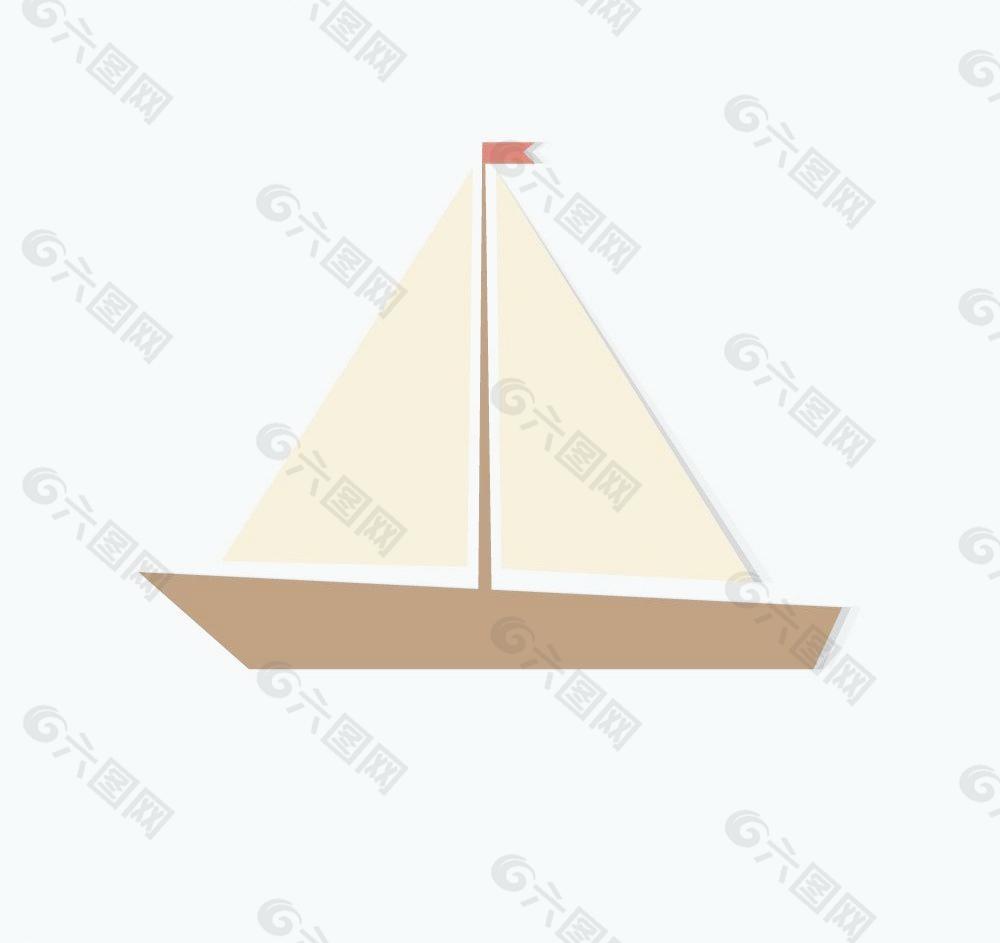 夏日矢量小船图片