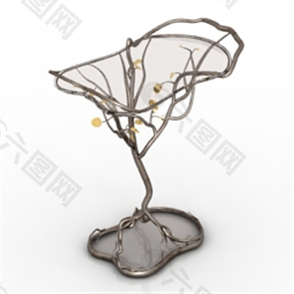 3D家具装饰铁树模具模型